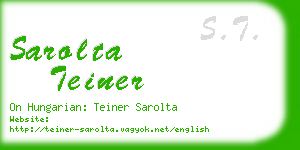 sarolta teiner business card